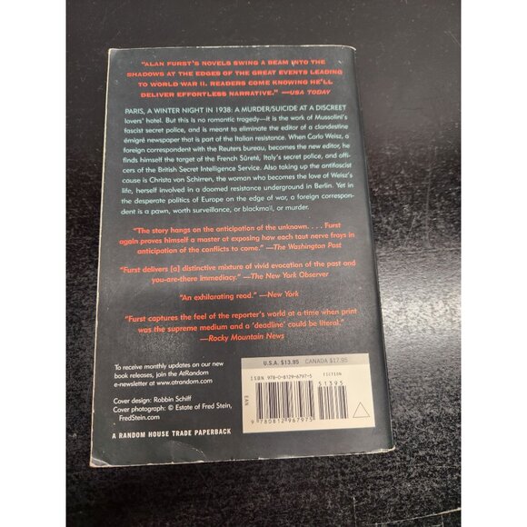 Alan Furst "The Foreign Correspondent" Hand Signed by Author Paperback Novel - Picture 5 of 8